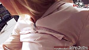 Public sex on a date with a German slut from Berlin, POV style