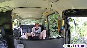 Pink-haired babe gets fucked by pervert driver in public