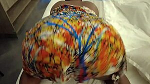 teasing him with big ass after shower ride