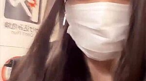 【個撮】巨乳のお姉さん女装が静かにオナニーする動画