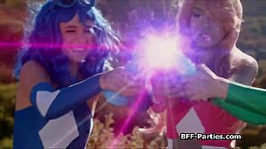 cosplay foursome with hard dick and alien dildos