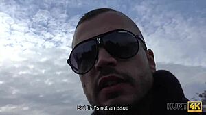 Handsome guy uses money to make winsome girl cheat on her man in hidden cam