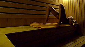 i saw a girl masturbating in the sauna at night