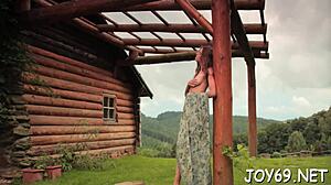 honey performs kinky solo act with dildo