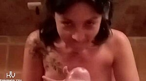 In the bedroom, a perverted daddy lies with his hard cock ready for taboo play.