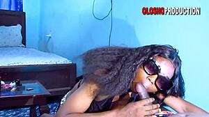 slim girl in bikini slays room tidy up including visitor