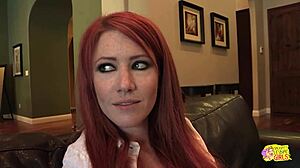 sexy redhead seduces her blonde friend and shows her a good time