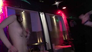 cute teen 18+ taya tutsi gets nude in public at a disco to dance with her friend 😍