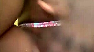 Black amateurs finger and masturbate squirting pussy