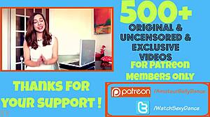 hot secretary dances seductively in the office