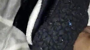 Amateur Feet Fetish Play in Bedroom Bed