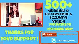 hot secretary dances seductively in the office