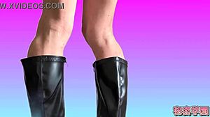 i masturbate in miniskirt boots and polka dot panties