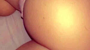 young 18+ girl begs for anal after pussy tease, perfect ass in panties takes thick cock