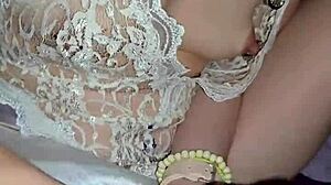 cock jerking milf licks up every drop of cum from my shaved pussy