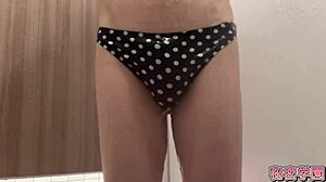 i masturbate in miniskirt boots and polka dot panties