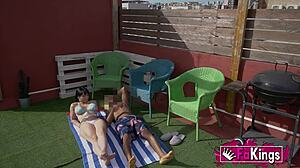 Nadja seduces neighbor, shocked by massive cock.