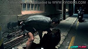 Encounter in the Middle of the Street at Night with Passionate Touches