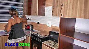 kitchen sex with ebony babe tastes amazing i'll do it again 😍