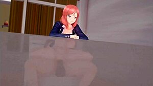 Maki's sexy pregnant moans during hardcore kissing