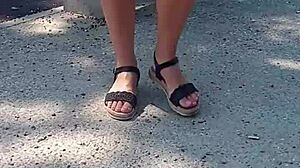 publicly on the street naked