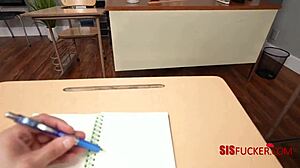 Detention turns wild with teacher and step sis fucking! 😈