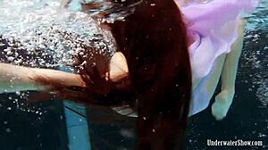 blackhaired aneta in the pool