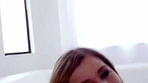 tiny whore throating a huge cock in firstclasspov