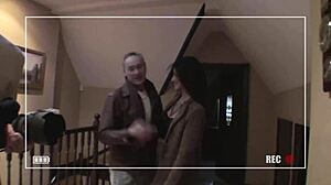 Eighteen-year-old Asian coed pounded by big white cock