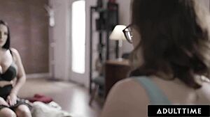 Angela White Guides Shy Client Through Intense Double Penetration Therapy