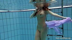 blackhaired aneta in the pool