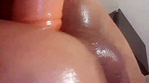 Tight Shemale Plays With 11 Inch Dildo!