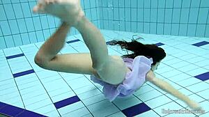 blackhaired aneta in the pool