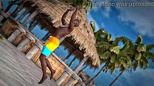 Beauty and the thug beach ball topless