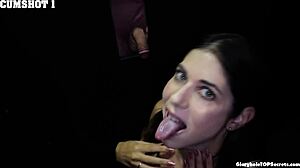 Amazing Anna Takes 10 Cumshots at Gloryhole