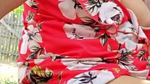 this mature hot blonde milf masturbating with natural tits