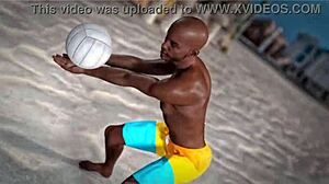 Beauty and the thug beach ball topless