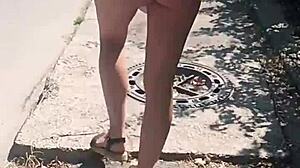 publicly on the street naked