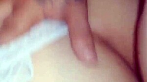 Horny Colombian babe in robe shares her pussy