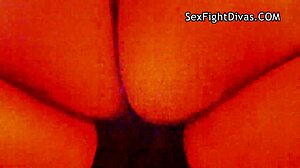 lesbian riding her rubber strapon dick