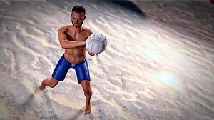 Beauty and the thug beach ball topless