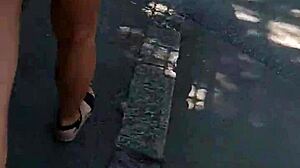 publicly on the street naked