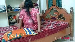 real amateur desi couple enjoys romantic homemade sex with telugu hindi audio.