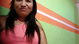 Hot morena masturbates tight pussy suggestively.