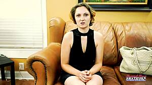 brunette hottie nikki p sucks a cock and gets her wet pussy and ass fucked.