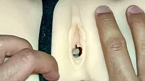 Candy in black striped thong receives special attention