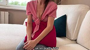 real cheating on wife with her stupid girlfriend while wife is in the kitchen - russian amateur with conversations and english subtitles