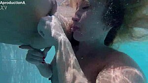 Underwater Exploration with Her New Toy Companion