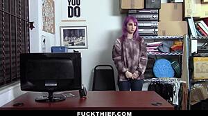 officer finds expensive watch in teen's underwear and fucks her as punishment.