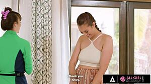 Nervous Bella Rollard gets unforgettable massage!